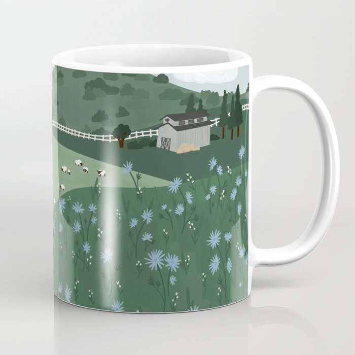 Countryside with Sheep Coffee Mug Gallery Image 1