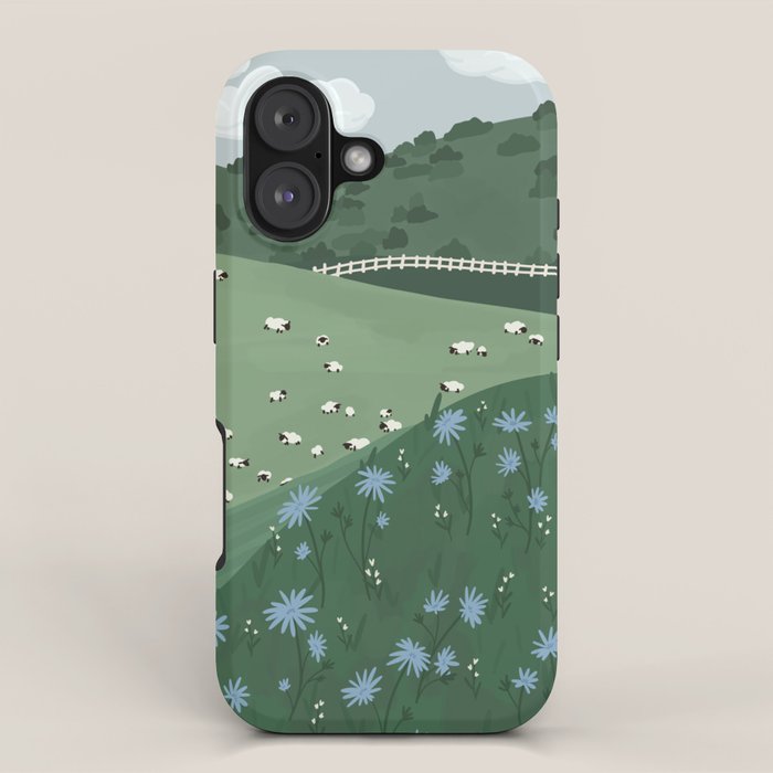 Countryside with Sheep iPhone Case Gallery Image 1