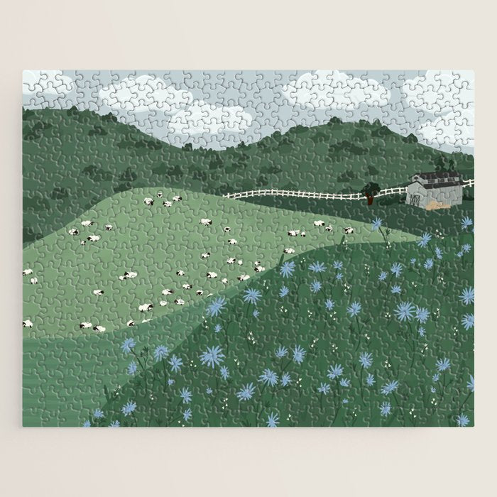 Countryside with Sheep Jigsaw Puzzle Gallery Image 1