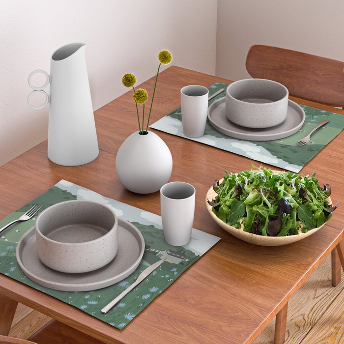 Countryside with Sheep Placemat Gallery Image 2
