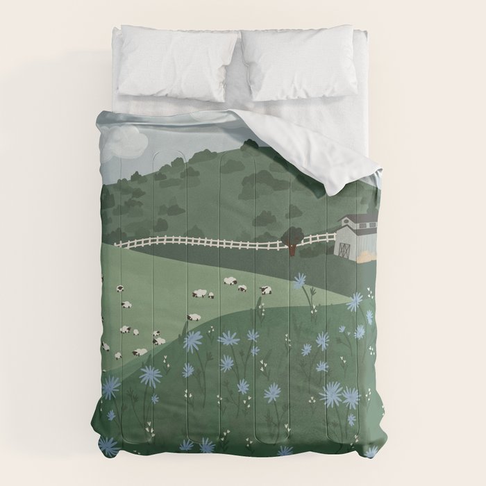 Countryside with Sheep Comforter Gallery Image 6