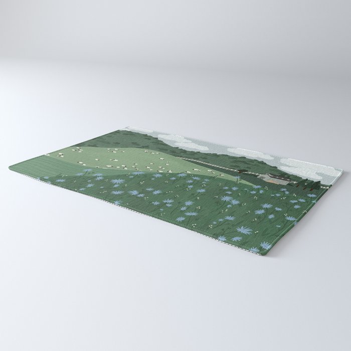 Countryside with Sheep Rug Gallery Image 3