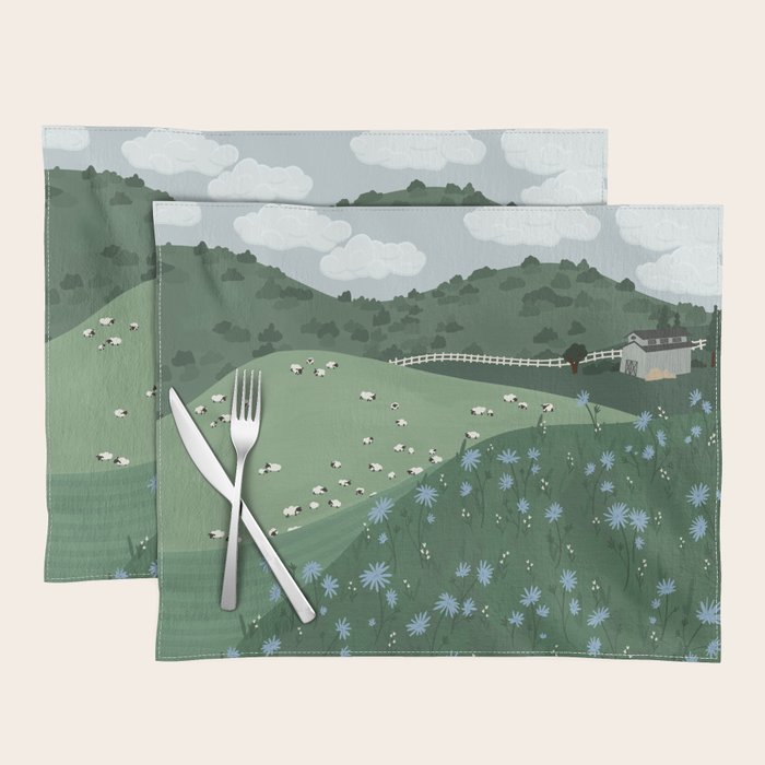 Countryside with Sheep Placemat Gallery Image 1