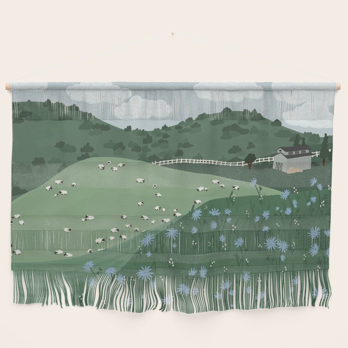 Countryside with Sheep Wall Hanging Gallery Image 1