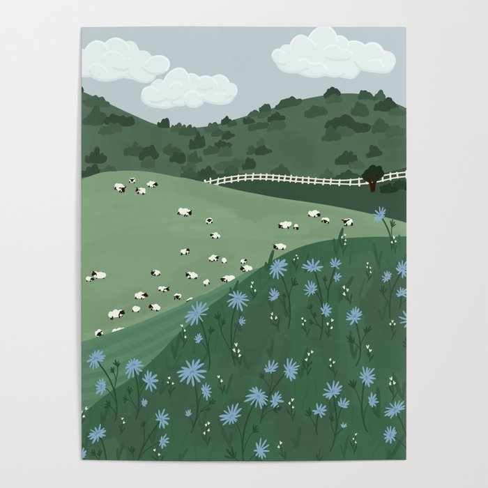 Countryside with Sheep Poster Gallery Image 4