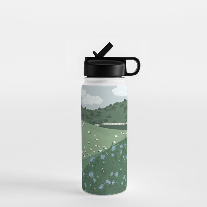 Countryside with Sheep Water Bottle Gallery Image 1