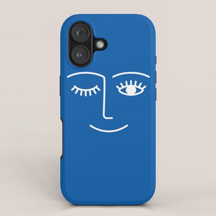 Wink (Sapphire Blue) iPhone Case Gallery Image 1