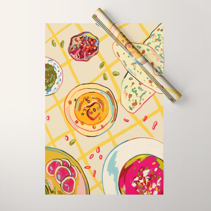 LEBANESE DINNER STILL LIFE Wrapping Paper Gallery Image 1