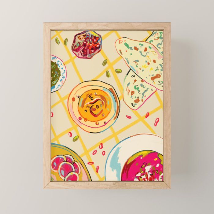 LEBANESE DINNER STILL LIFE Mini Art Print Gallery Image 1