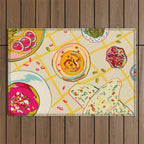 LEBANESE DINNER STILL LIFE Outdoor Rug Gallery Image 1