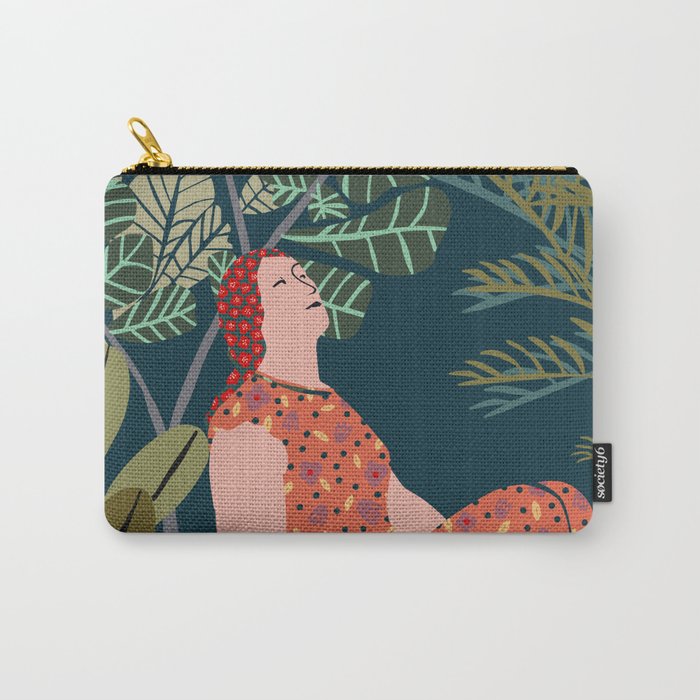 Inhale green  - jungle night at home Carry All Pouch Gallery Image 1