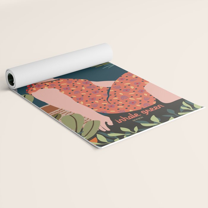 Inhale green  - jungle night at home Yoga Mat Gallery Image 2