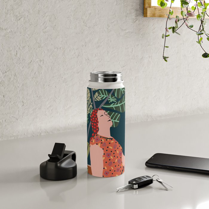 Inhale green  - jungle night at home Water Bottle Gallery Image 4