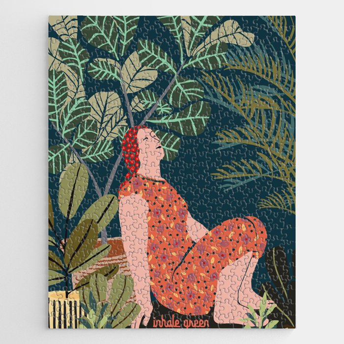 Inhale green  - jungle night at home Jigsaw Puzzle Gallery Image 1