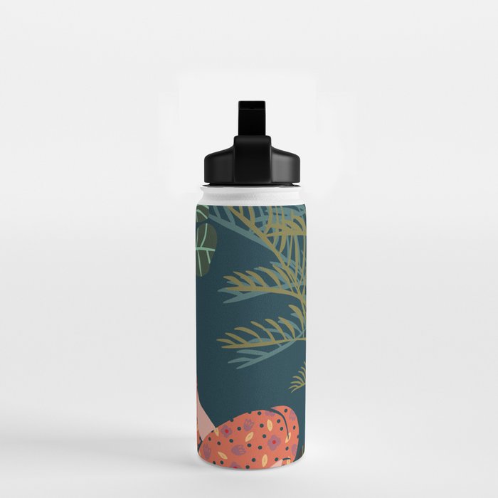 Inhale green  - jungle night at home Water Bottle Gallery Image 2