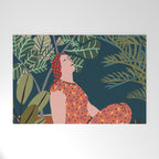 Inhale green  - jungle night at home Welcome Mat Gallery Image 1