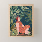 Inhale green  - jungle night at home Mini Art Print Gallery Image 1