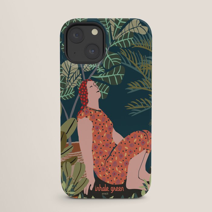 Inhale green  - jungle night at home iPhone Case Gallery Image 25