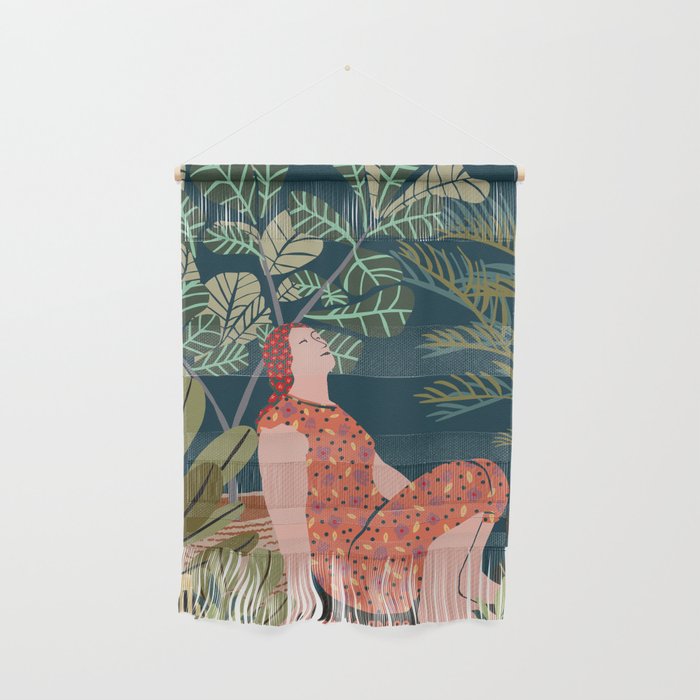 Inhale green  - jungle night at home Wall Hanging Gallery Image 1