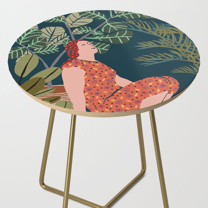Inhale green  - jungle night at home Side Table Gallery Image 2