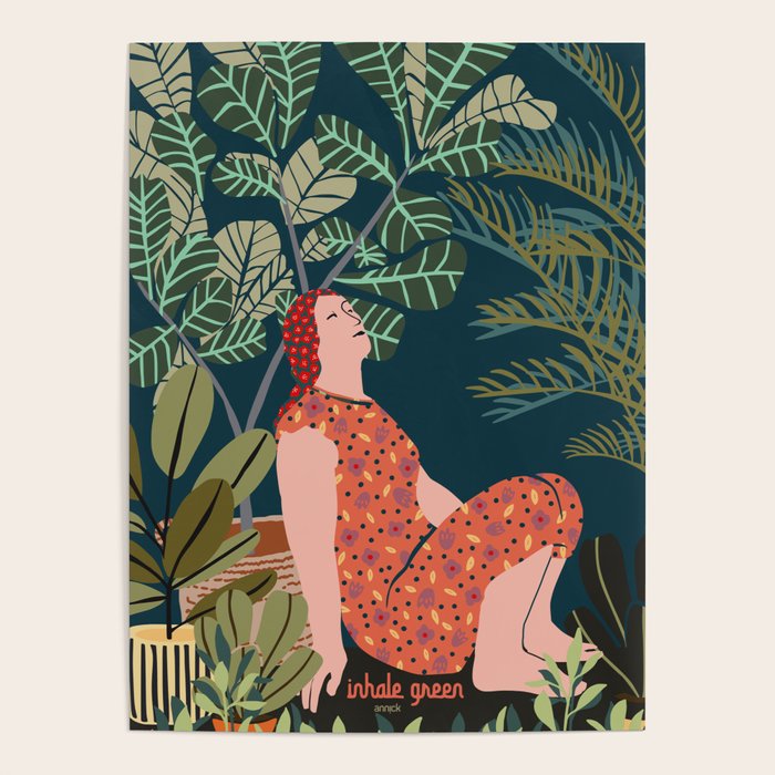 Inhale green  - jungle night at home Poster Gallery Image 4