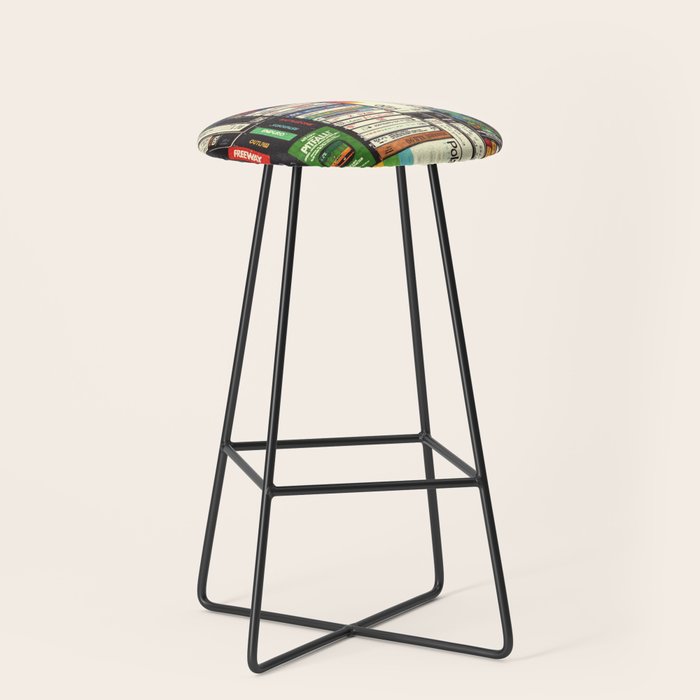 Cassettes, VHS and Video Games Stool Gallery Image 1