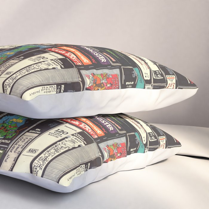 Cassettes, VHS and Video Games Pillow Sham Gallery Image 3