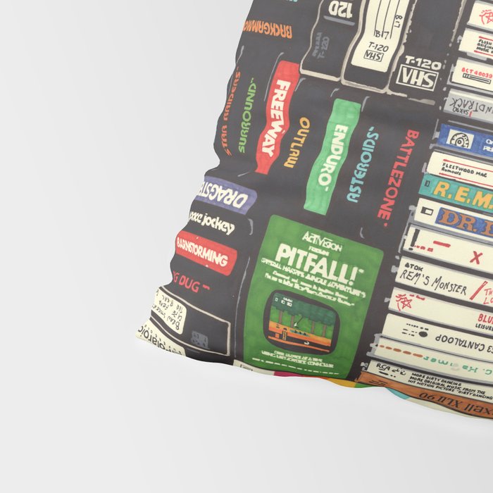 Cassettes, VHS and Video Games Pillow Sham Gallery Image 4