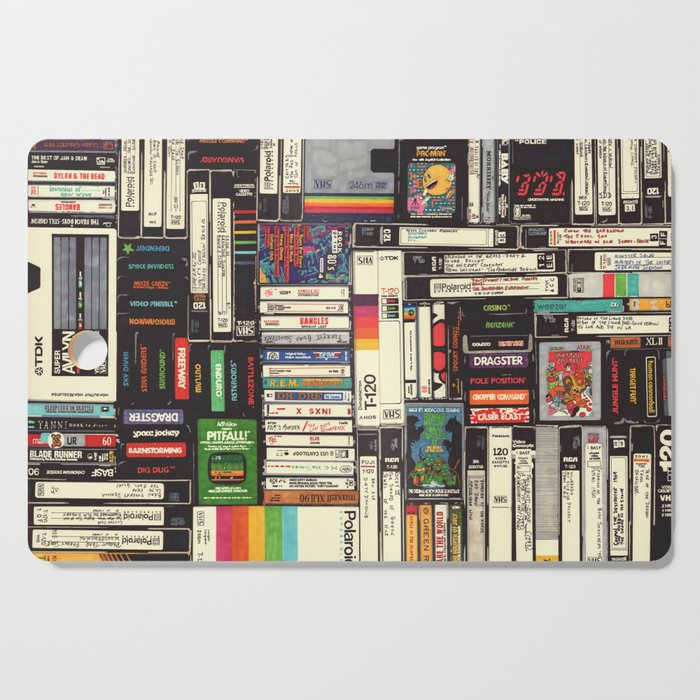 Cassettes, VHS and Video Games Cutting Board Gallery Image 1