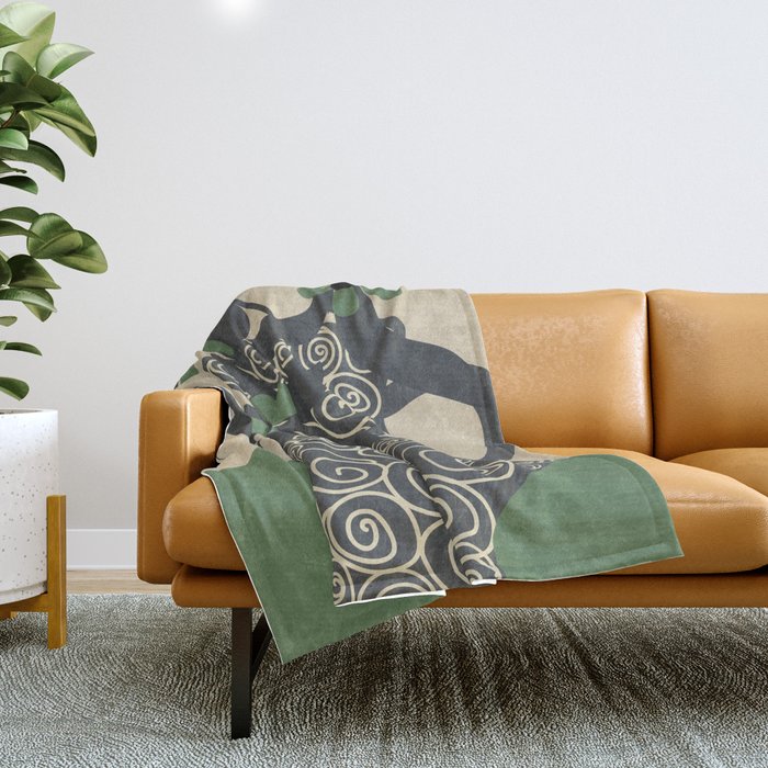 Modern Bloom 4 Throw Blanket Gallery Image 1