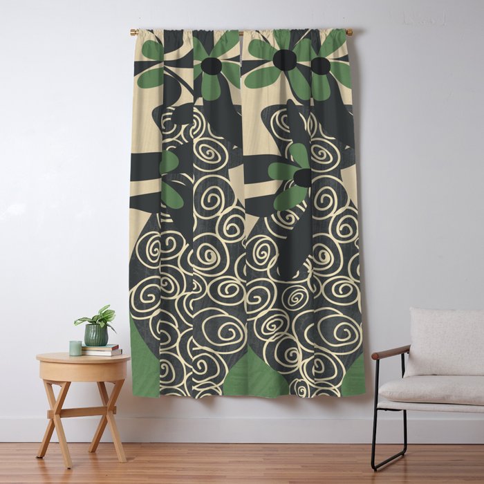 Modern Bloom 4 Window Curtain Gallery Image 5