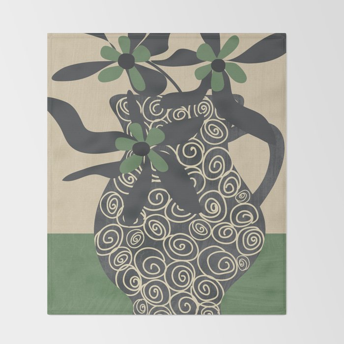 Modern Bloom 4 Throw Blanket Gallery Image 2