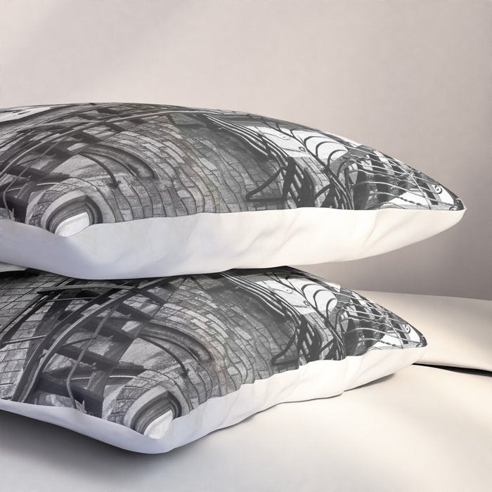 Architecture in NYC | Black and White Photography Pillow Sham Gallery Image 3