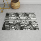 Architecture in NYC | Black and White Photography Rug Gallery Image 1