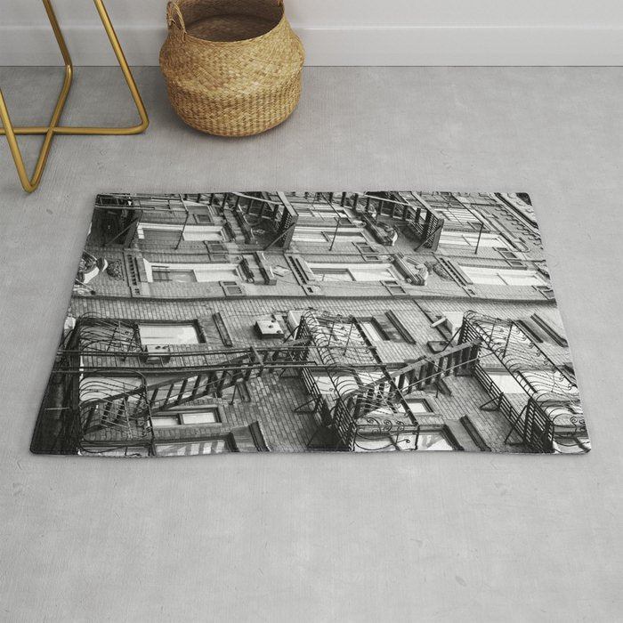 Architecture in NYC | Black and White Photography Rug Gallery Image 1