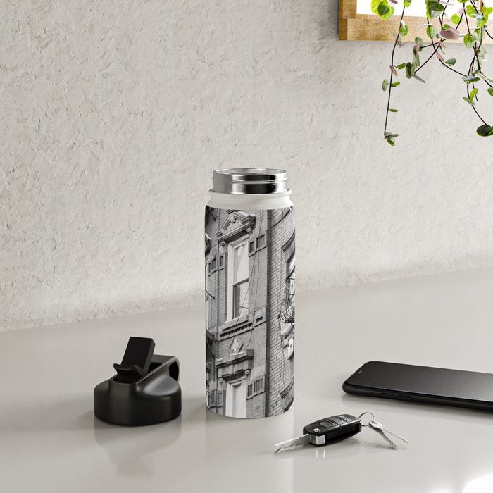Architecture in NYC | Black and White Photography Water Bottle Gallery Image 4