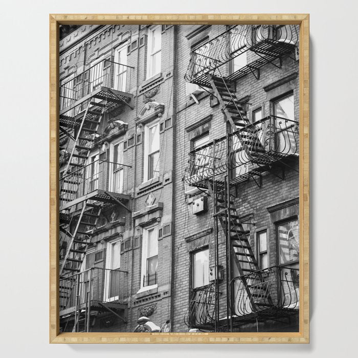 Architecture in NYC | Black and White Photography Serving Tray Gallery Image 1