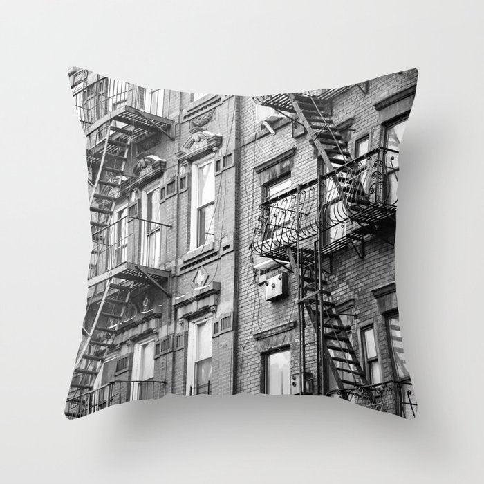 Architecture in NYC | Black and White Photography Throw Pillow Gallery Image 6