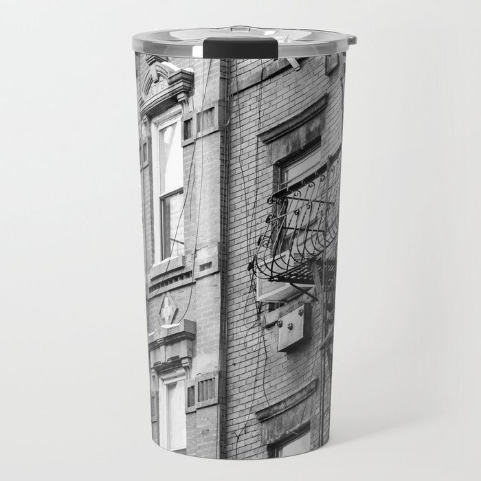 Architecture in NYC | Black and White Photography Travel Mug Gallery Image 1