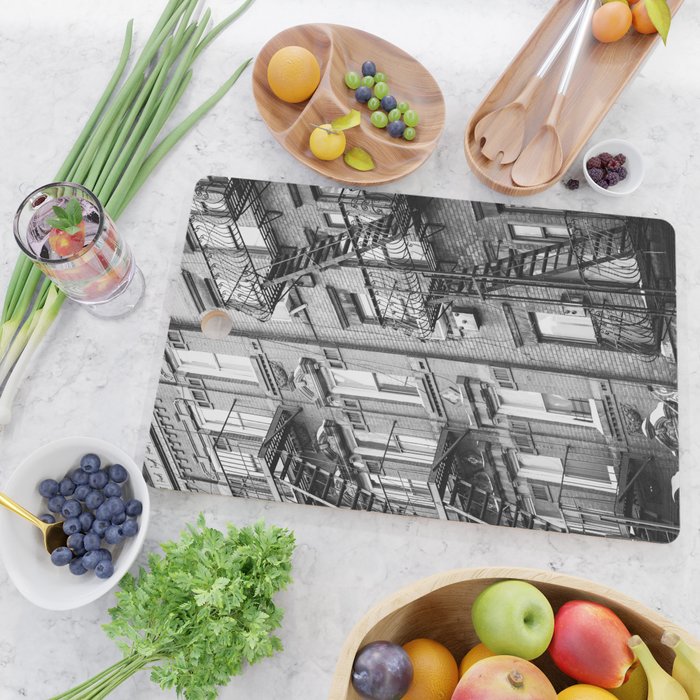 Architecture in NYC | Black and White Photography Cutting Board Gallery Image 2