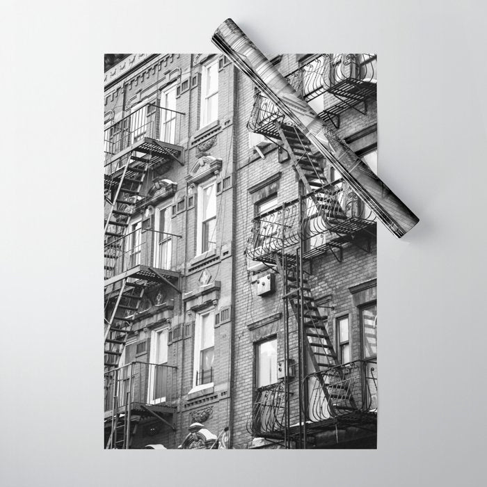Architecture in NYC | Black and White Photography Wrapping Paper Gallery Image 1