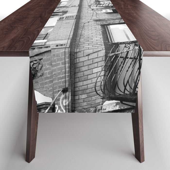 Architecture in NYC | Black and White Photography Table Runner Gallery Image 1