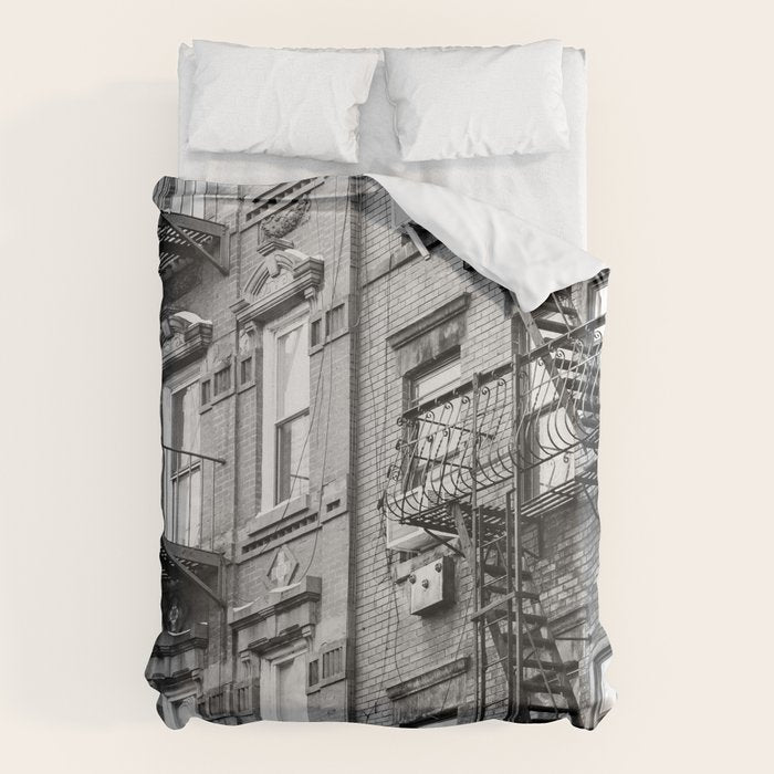 Architecture in NYC | Black and White Photography Duvet Cover Gallery Image 1