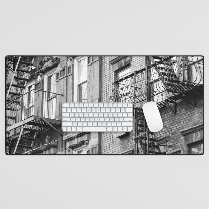 Architecture in NYC | Black and White Photography Desk Mat Gallery Image 1