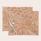 Abstract organic nature art shape paint pattern Placemat Gallery Image 1