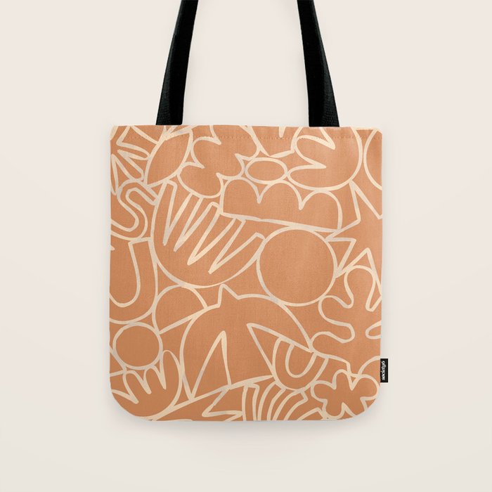 Abstract organic nature art shape paint pattern Tote Bag Gallery Image 1