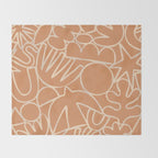 Abstract organic nature art shape paint pattern Throw Blanket Gallery Image 2