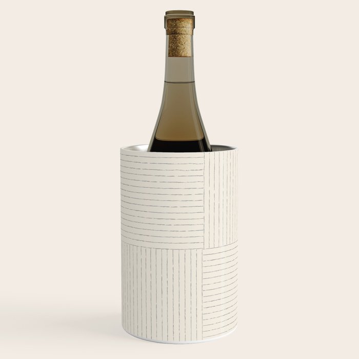 Lines III (Linen Gray) Wine Chiller Gallery Image 3