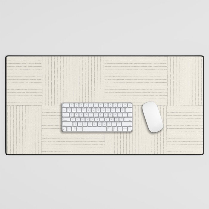 Lines III (Linen Gray) Desk Mat Gallery Image 1