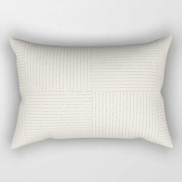 Lines III (Linen Gray) Rectangular Pillow Gallery Image 1